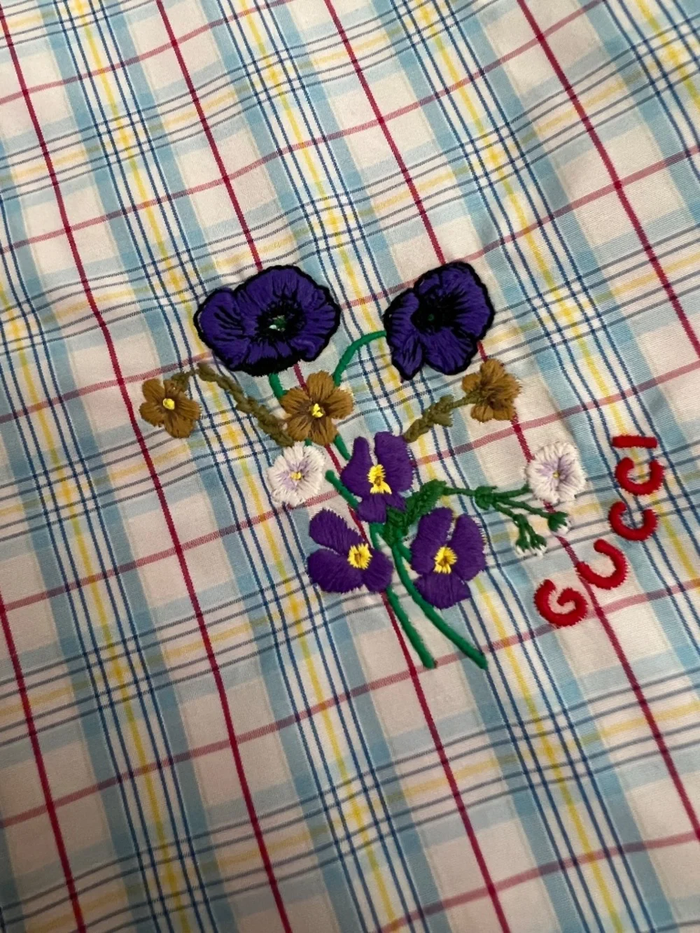 Gucci Men's Shirt size 42 Large 16 1/2 Cotton 50% Polyester 50% Special Logo New